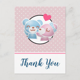 Postal Osos besándose lindos y kawaii gracias