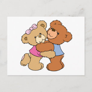 Postal Osos de abrazo de oso lindo