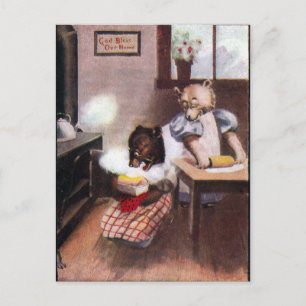 Postal Osos de hormigón vintage