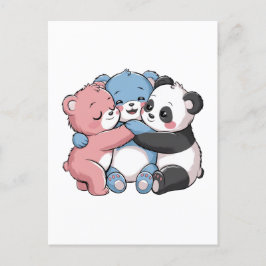 Postal Osos de peluche con panda