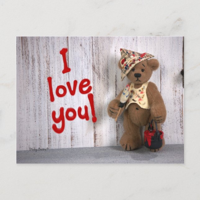 Postal Osos Dinky: Amor (Anverso)