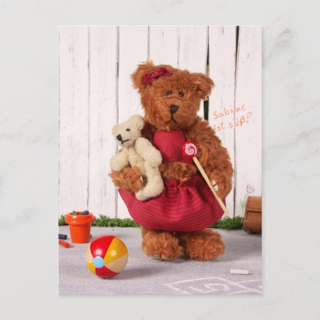 Postal Osos Dinky: Niña (Anverso)