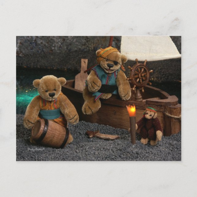 Postal Osos Dinky: Pequeños Piratas (Anverso)