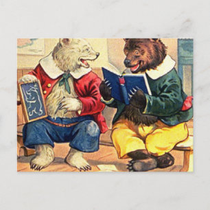 Postal Osos mantenidos en la escuela