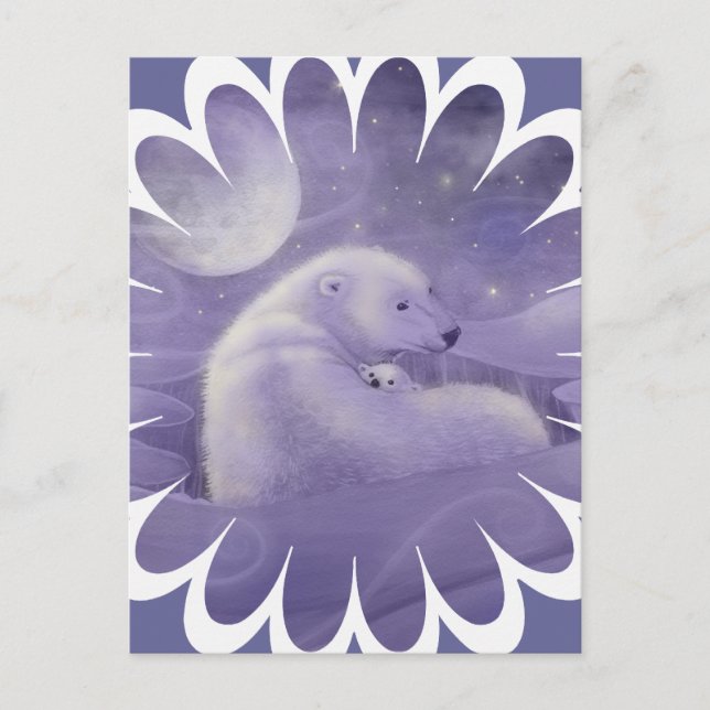 Postal Osos polares de invierno suaves (Anverso)