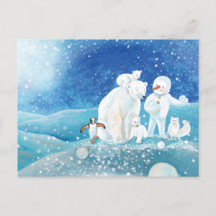Postal Osos Polares, Fox Polar, Pingüino Emperador y Snow