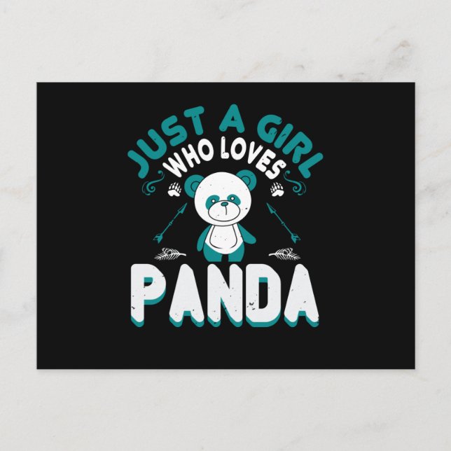 Postal Osos - Solo una chica que ama Panda (Anverso)