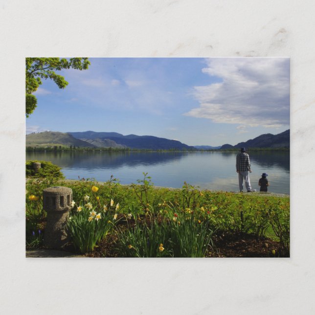 Postal Osoyoos, hermoso agujero de pesca (Anverso)