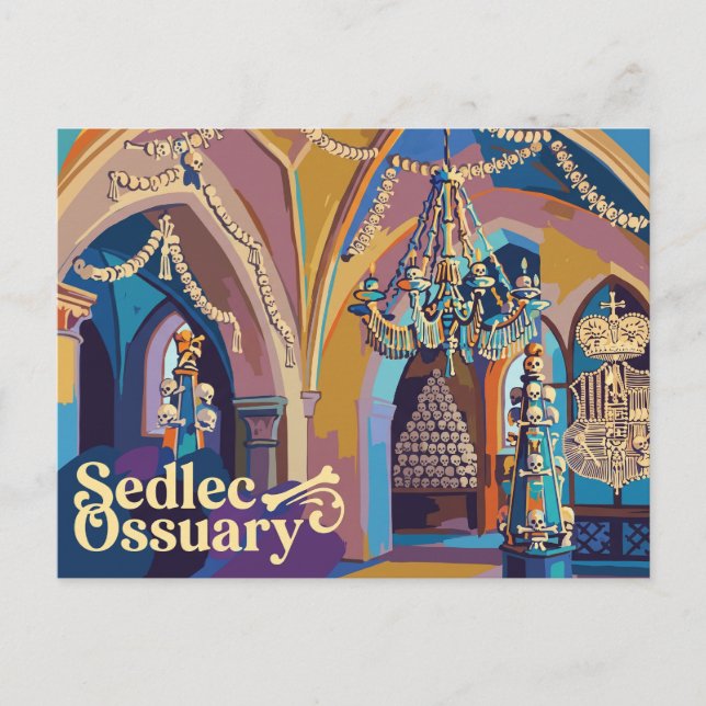 Postal Ossario de Sedlec República Checa (Anverso)