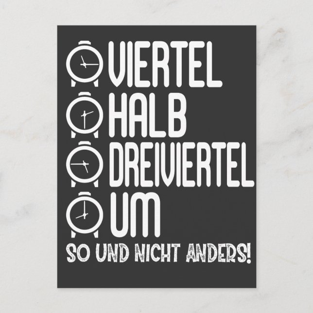 Postal Ossi Ostdeutsche Uhrzeit Ossi Viertel Halb Um Uhr (Anverso)