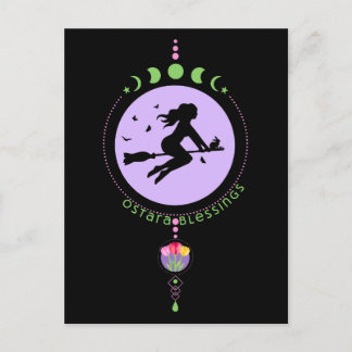 Postal Ostara Blessings Witch