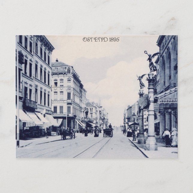 Postal Ostend de época 1895 (Anverso)
