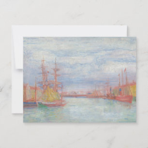 Postal Ostend Harbor de James Ensor (1900)