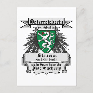 Postal Österreich Steirerin von Gottes Gnaden Wappen 