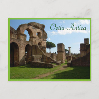 Postal Ostia Antica, Roma con texto