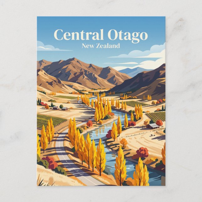 Postal Otago Central Nueva Zelanda (Anverso)