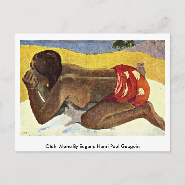 Postal Otahi Solo Por Eugene Henri Paul Gauguin (Anverso)