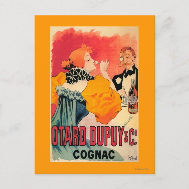Postal Otard-Dupuy y poster promocional del coñac del CO. (Anverso)