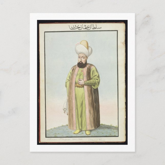 Postal Othman (Osman) I (1259-1326), fundador de la Ottom (Anverso)