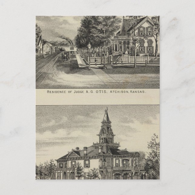 Postal Otis Price Villa, Kansas (Anverso)
