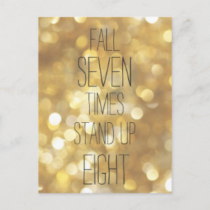 Postal Otoño 7 veces Stand 8 - Oferta Inspiradora de oro