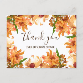 Postal Otoño Amor Verdor Despedida de Soltera Agradecimie