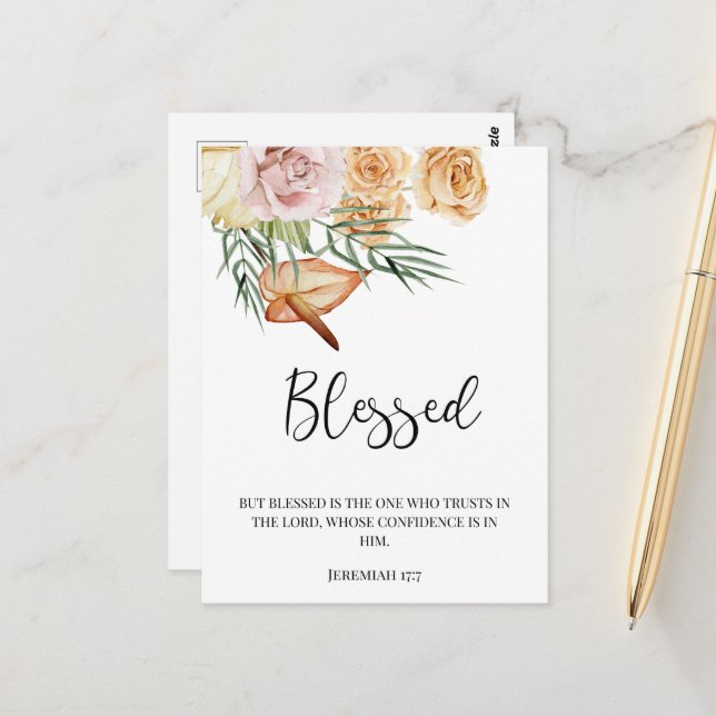 Postal Otoño Bendito Acción de Gracias Feliz (Anverso/Reverso In Situ)