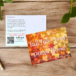 Postal Otoño Caída Comercialización de Bienes Raíces