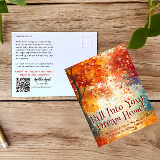 Postal Otoño Caída Comercialización de Bienes Raíces