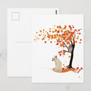 Postal Otoño Chihuahua Y Árbol De Caída Chihuahua