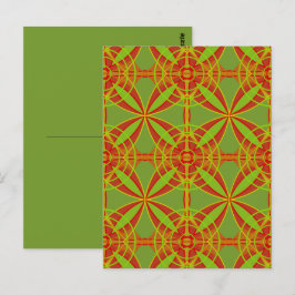 Postal Otoño Colores Caídos Resumen Diseño Geométrico