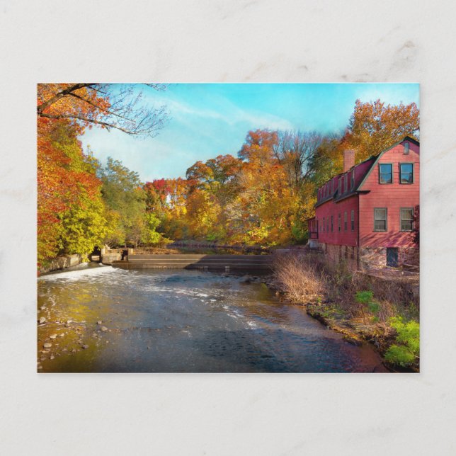 Postal Otoño - Cranford, NJ - Droescher's Mill (Anverso)