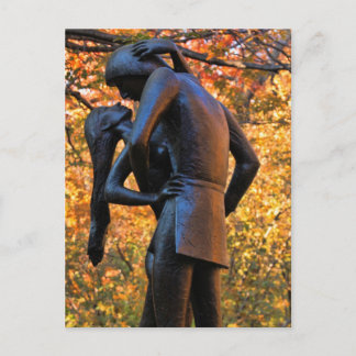 Postal Otoño de Central Park: Estatua de Romeo y Julieta 
