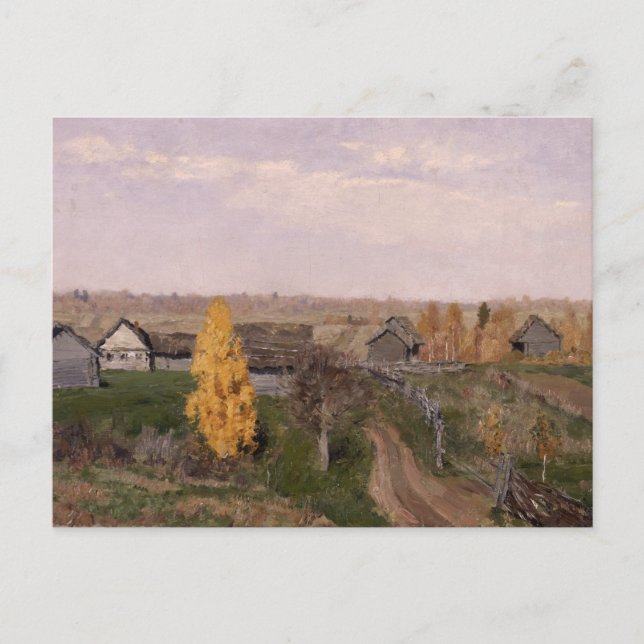 Postal Otoño dorado | Issac Levitan (Anverso)