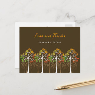 Postal Otoño Dots Trees Foto Moderna Amor y Gracias