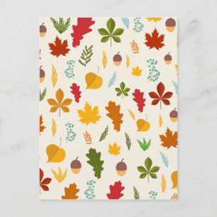 Postal Otoño El otoño nos deja agradecimientos decoritivo