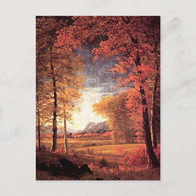 Postal Otoño en América, Condado de Oneida, Nueva York (Anverso)