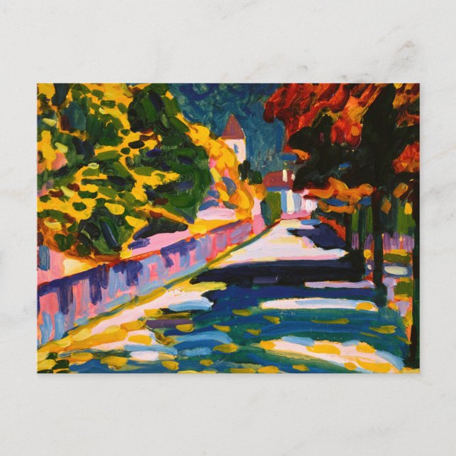 Postal Otoño en Baviera, 1908 por Wassily Kandinsky (Anverso)