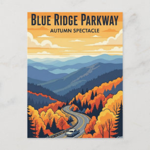 Postal Otoño en Blue Ridge Parkway Recuerdo