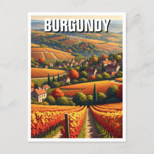 Postal Otoño en Borgoña Francia Viajes