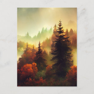 Postal Otoño en el paisaje montañoso