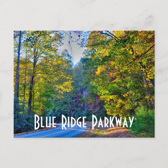 Postal otoño en el parkway azul (Anverso)