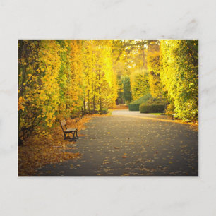 Postal Otoño en el parque de Gdansk, Polonia