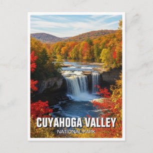 Postal Otoño en el Parque Nacional Cuyahoga Valley Ohio