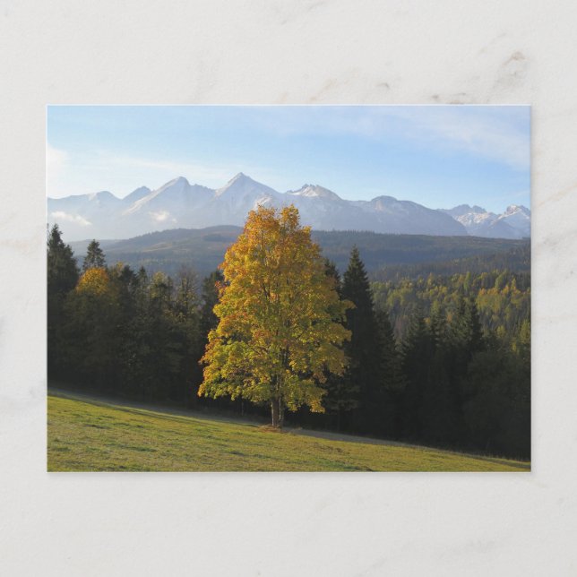 Postal Otoño en el Poster Tatras (Anverso)