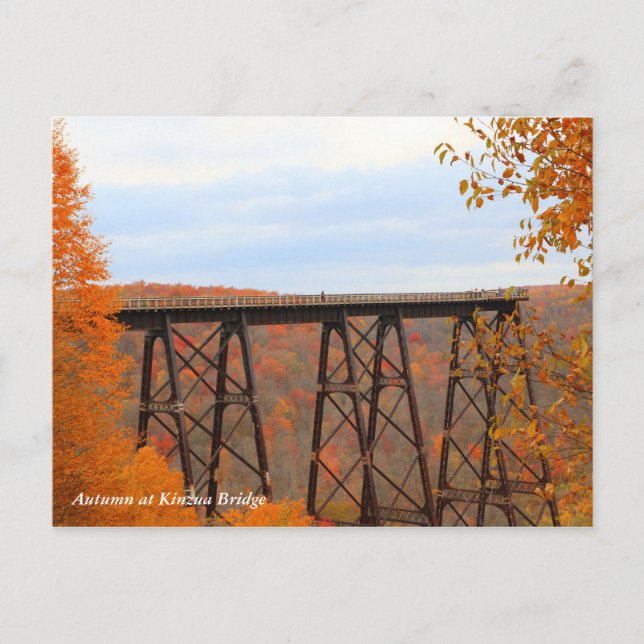 Postal Otoño En El Puente De Kinzua (Anverso)