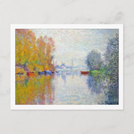 Postal Otoño en el Sena de Argenteuil por Monet