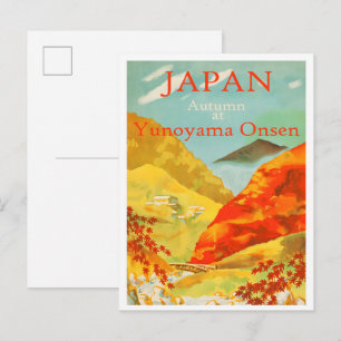 Postal Otoño en Japón en Yunoyama Onsen Viajes