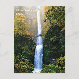 Postal Otoño en las cataratas de Multnomah, OR