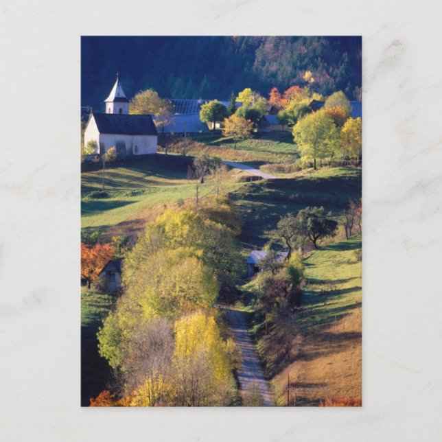 Postal Otoño en los Alpes (Anverso)